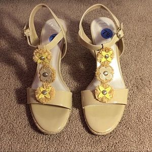 Etienne Aigner Nude Cork Wedges, 7.5 Never Worn!