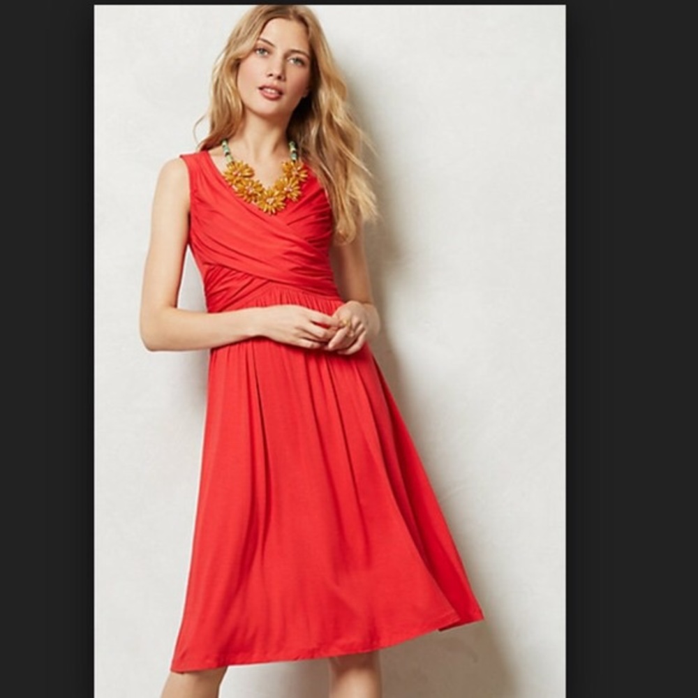 Anthropologie girls from savoy RED dress