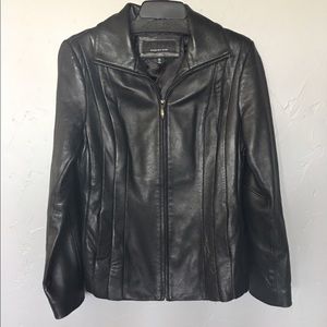 Jones New York leather jacket size medium