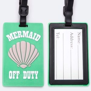 Mermaid off duty luggage tag