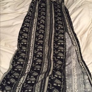H&M black and white elephant skirt