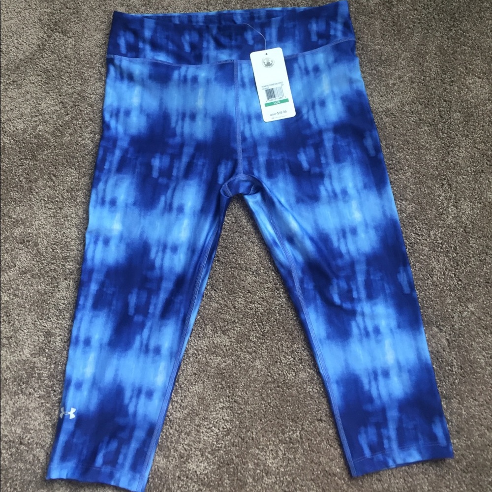 Women's blue tie dye compression legging