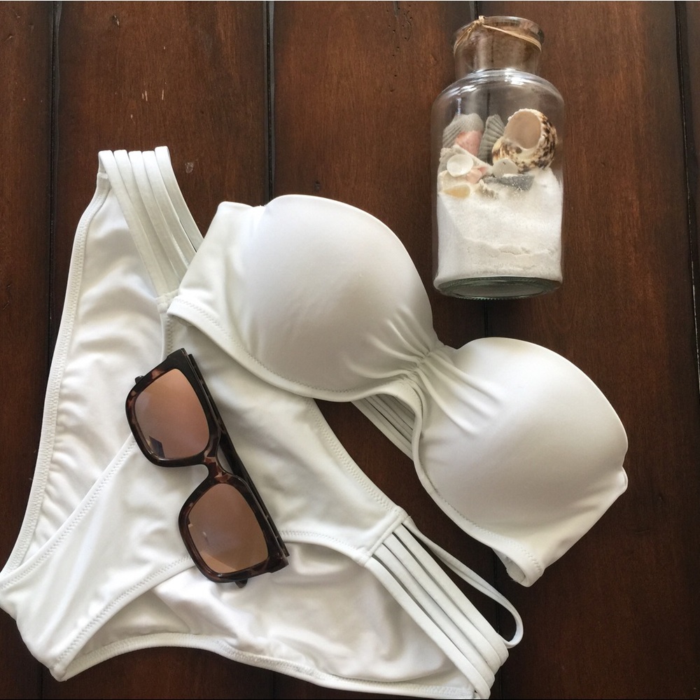 Victoria's Secret White Strappy Bikini