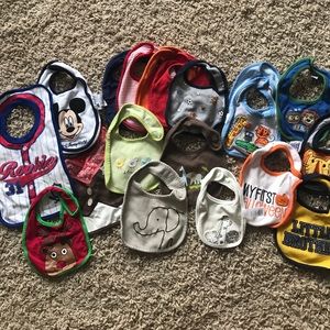 Bundle of baby bibs
