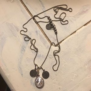 Alex and ani necklace with 3 Charms