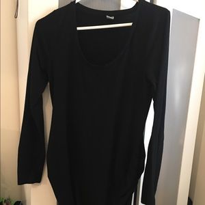 Black fitted maternity dress