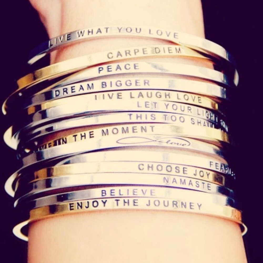 Life encourages. bangles.  Your choice of one.
