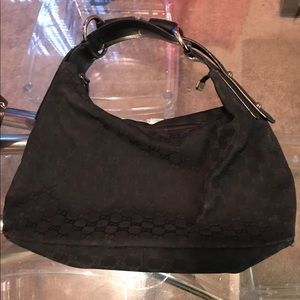 Authentic Gucci Monogram Horsebit Chain hobo