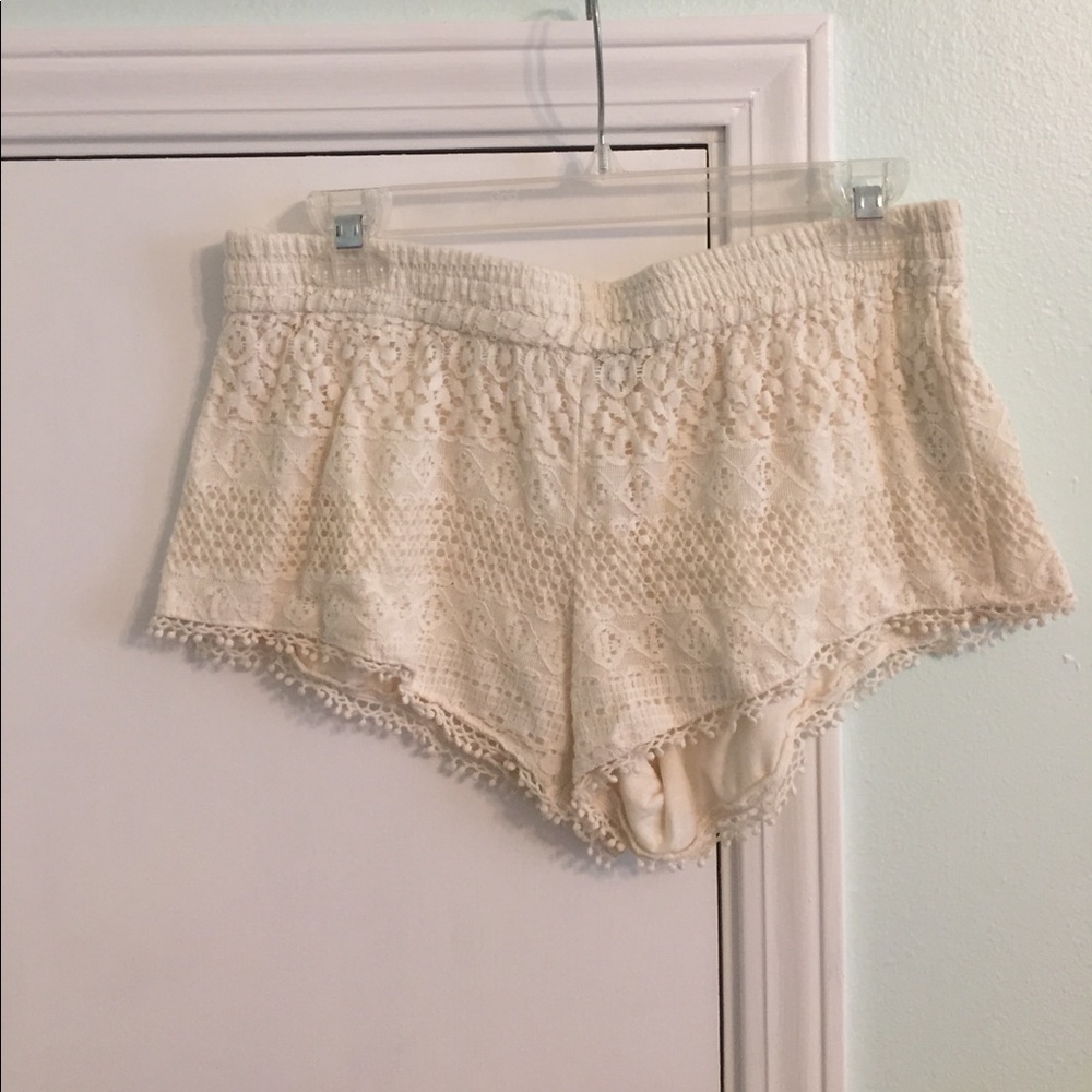 Cream shorts