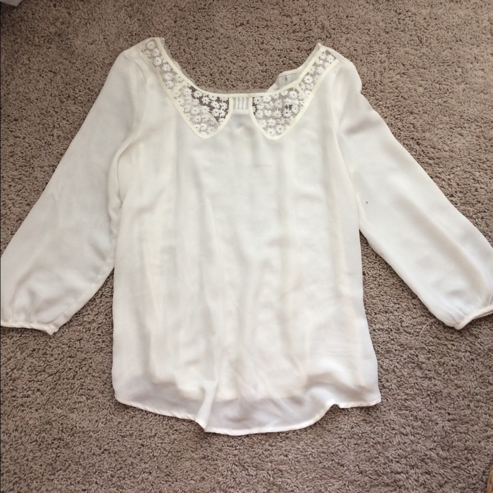 Lauren Conrad Cream Blouse