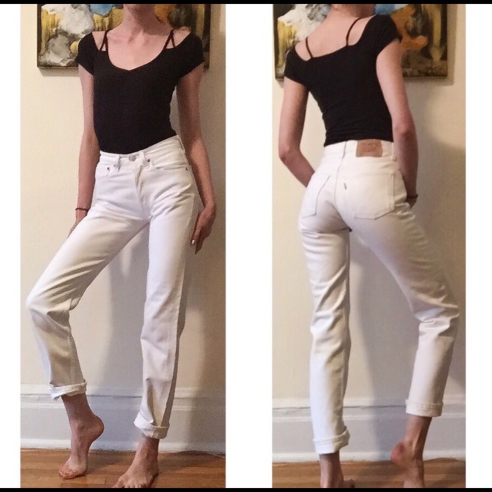 🚫SOLD🚫🌸RARE Vintage 501 White Levi's 29🌸 - Picture 4 of 6
