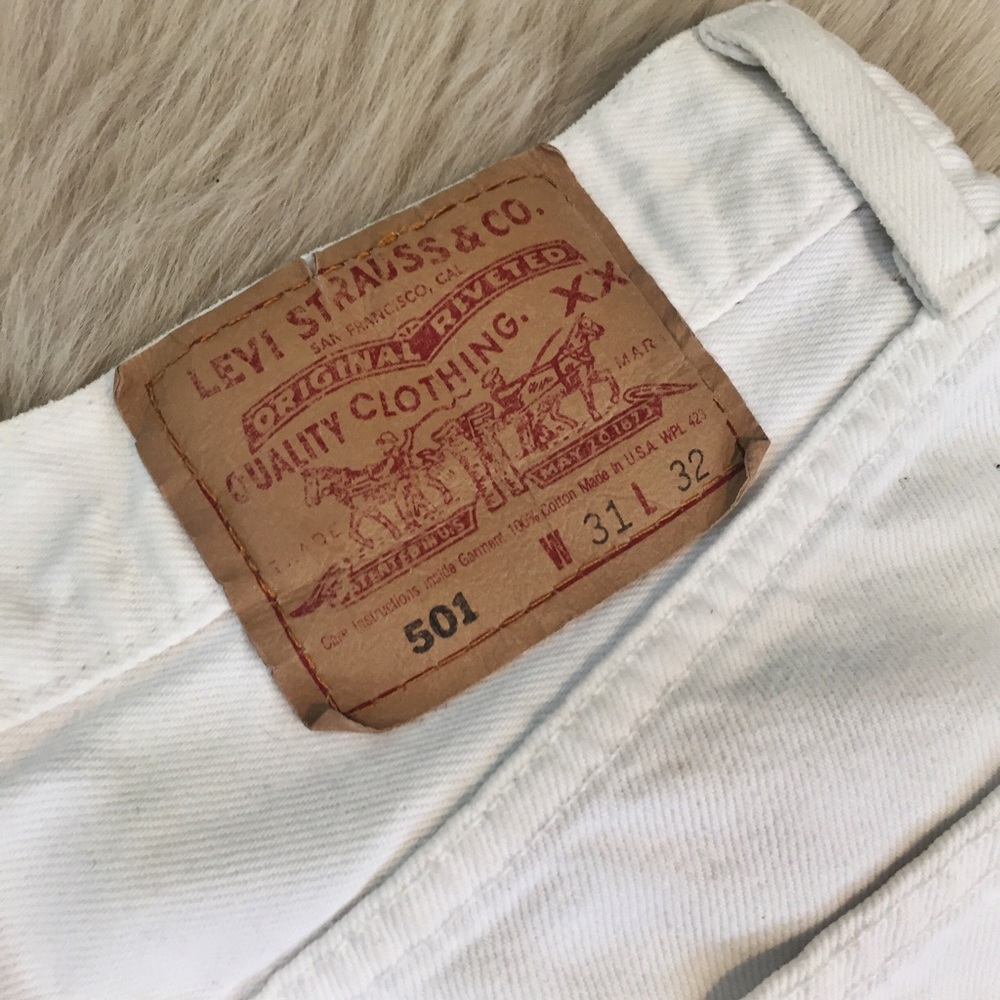 🚫SOLD🚫🌸RARE Vintage 501 White Levi's 29🌸 - Picture 6 of 6