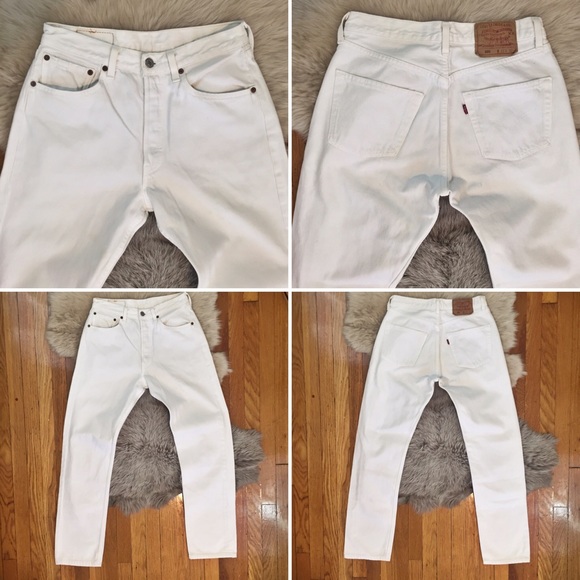 🚫SOLD🚫🌸RARE Vintage 501 White Levi's 29🌸 - Picture 2 of 6