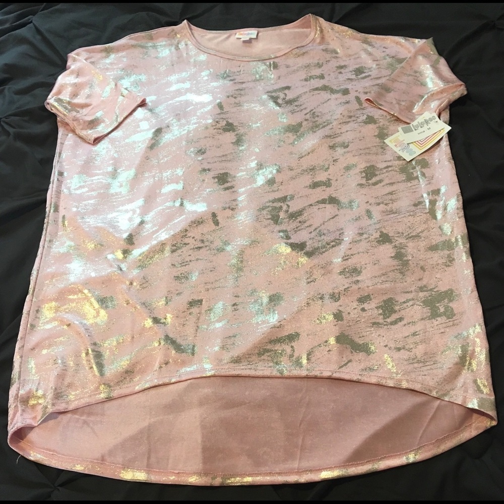 💖💖NWT LULAROE ELEGANT IRMA PINK SILVER MEDIUM
