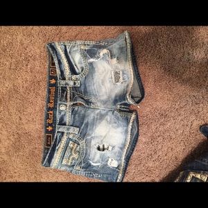 Destroyed rock revival shorts