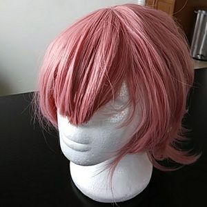 Cute Short Pink Cosplay Costume Wig