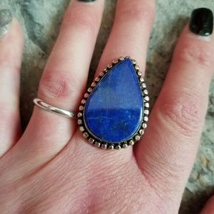 🔥Sterling Lapis Lazulu ring size -7🔥SALE