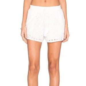 Eyelet Short in White