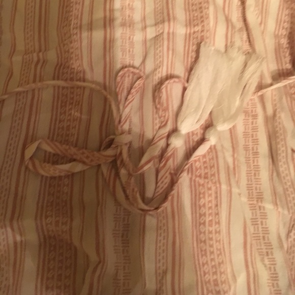 White Fringed Tie Waist V-Neck Tank Top - Picture 4 of 6