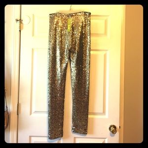 Gold sequin leggings