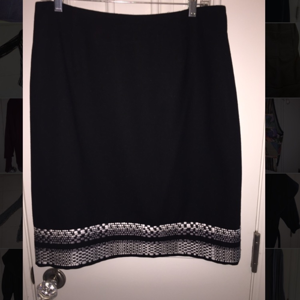 Black Wool skirt