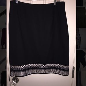 Black Wool skirt
