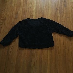 American Apparel Black 3D Rose Romper