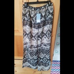NWT Palazzo pants with side slits