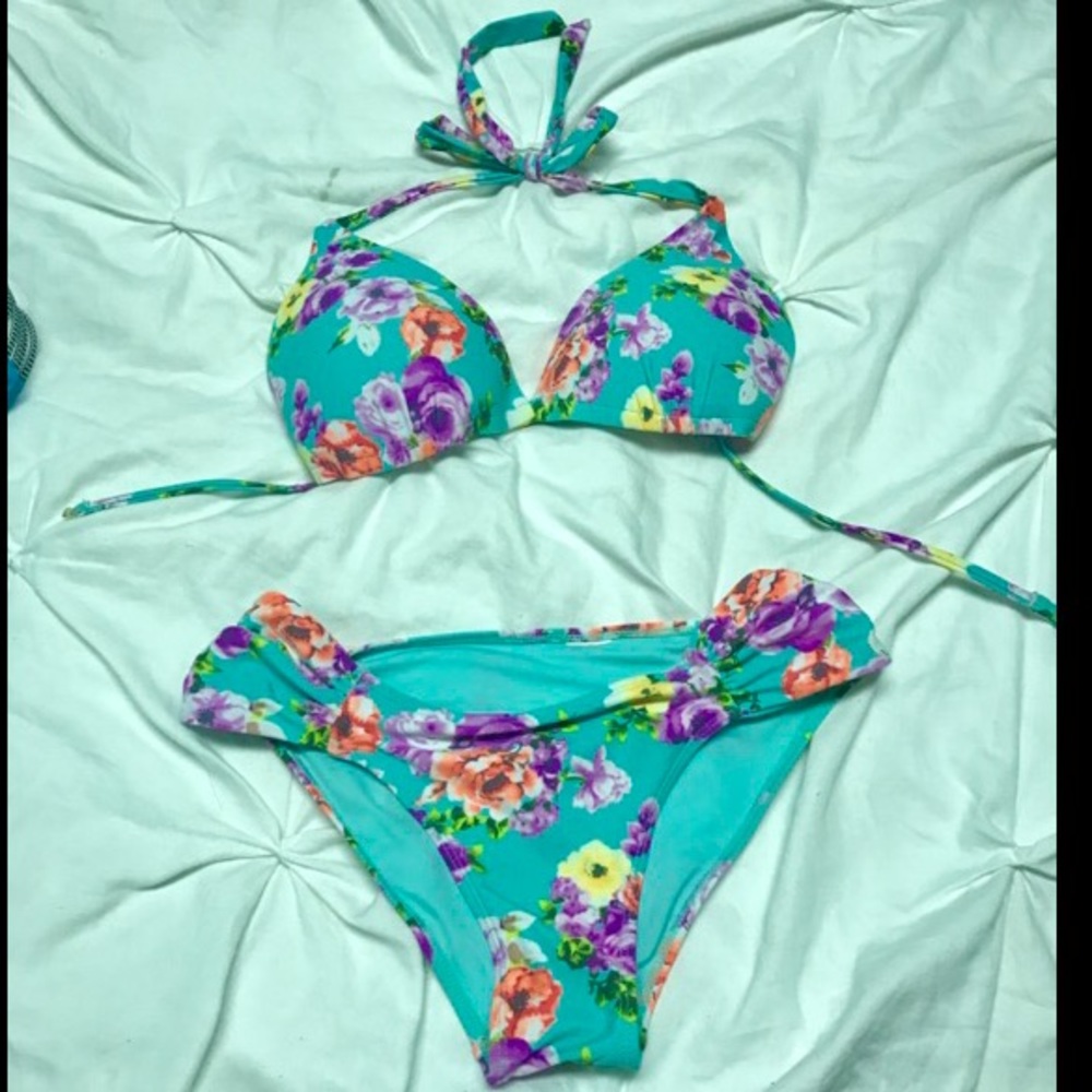 Forever 21 Floral Push Up Bikini