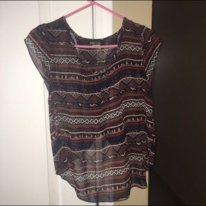 Tribal print top