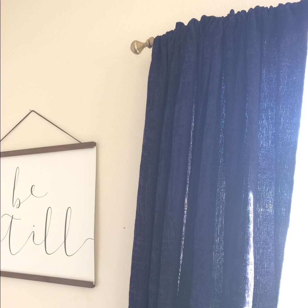 Boho indigo curtains
