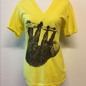 Sloth Deep V Neck Tee