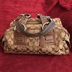 AUTHENTIC- COACH Signature Pocket Satchel Bag