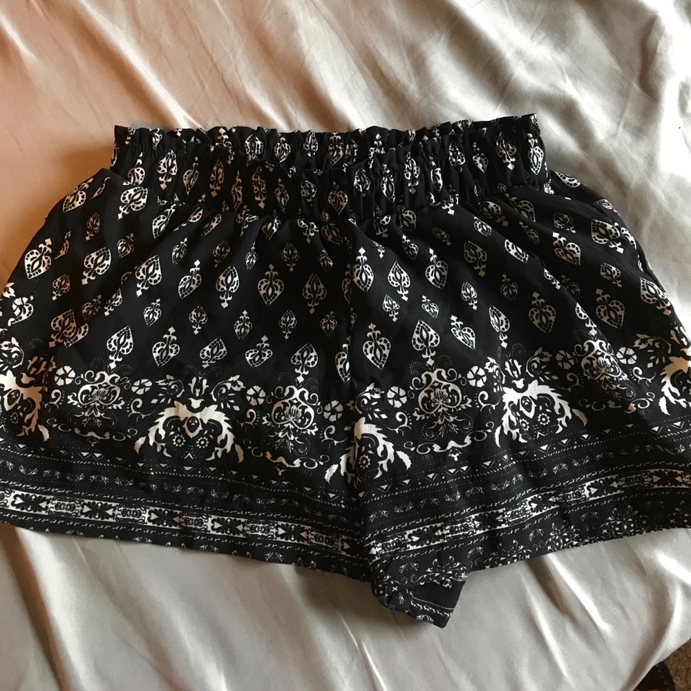 Black and White Patterned shorts