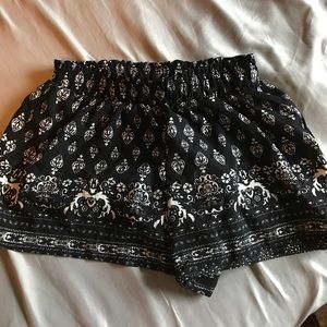 Black and White Patterned shorts