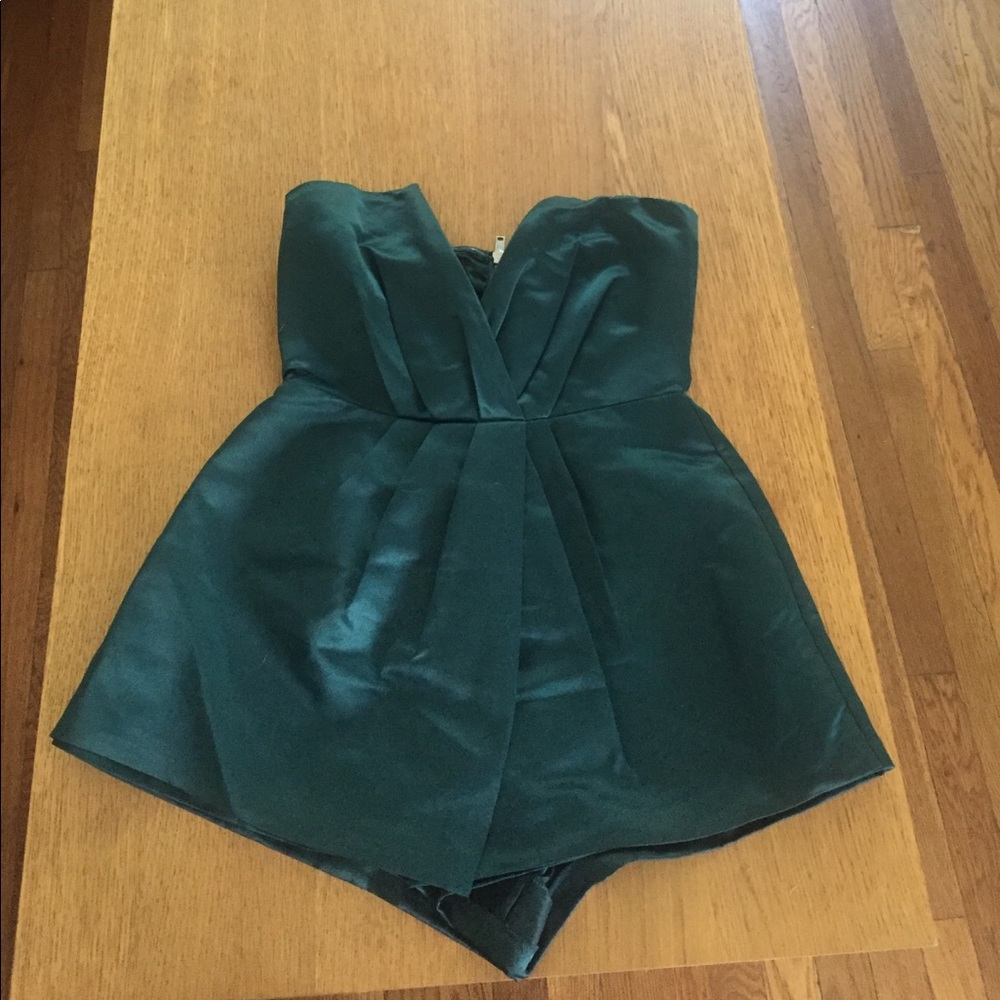 Nasty Gal emerald green romper!