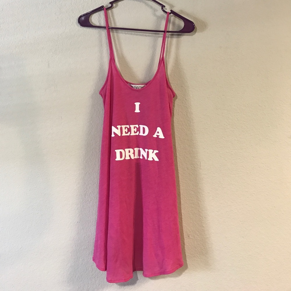 Wildfox pink I need a drink tunic Top