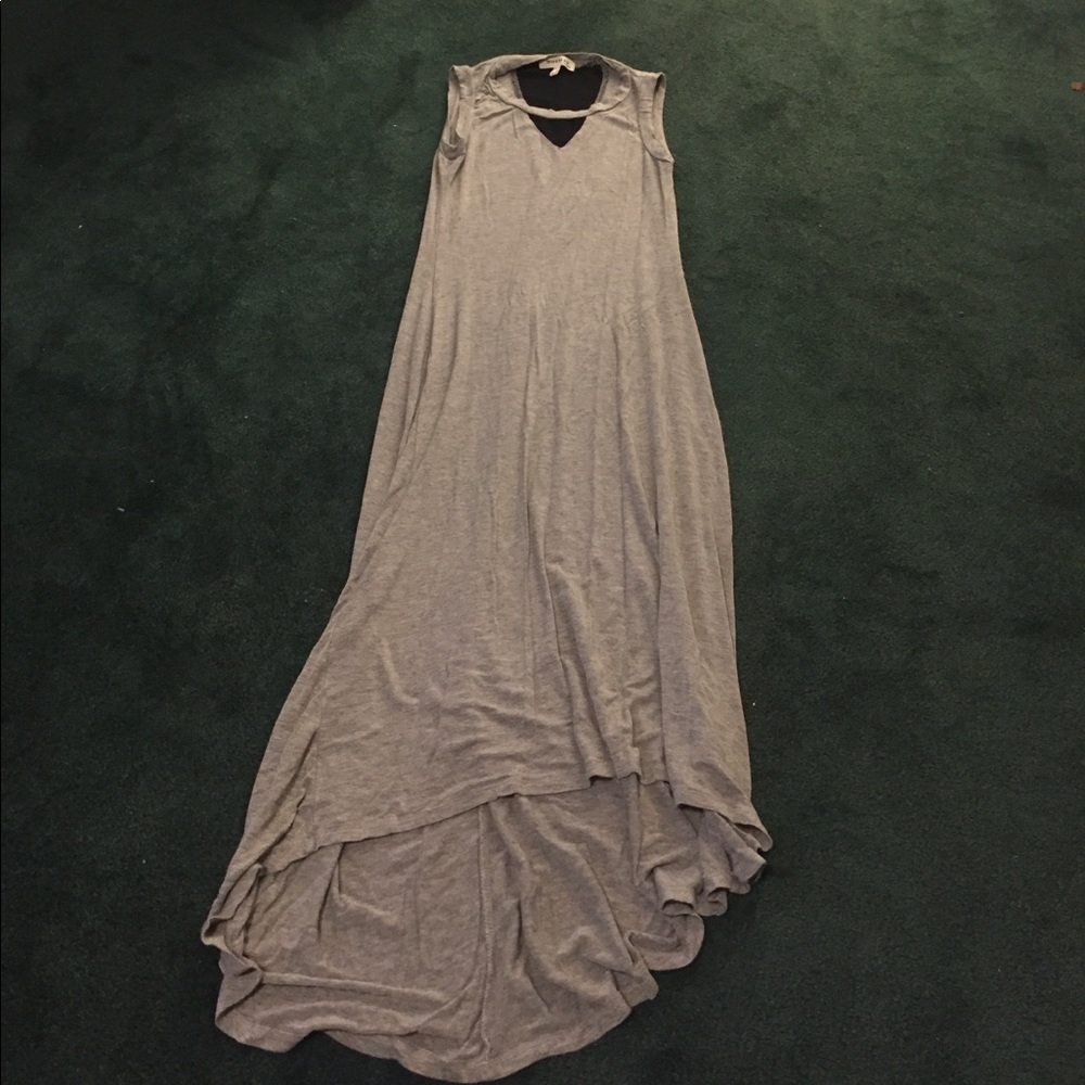 Gray Asymmetrical Midi Dress