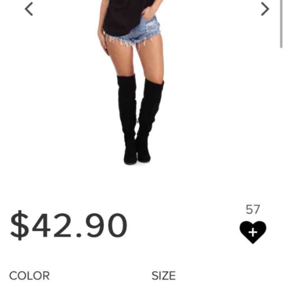 Black knee high boots