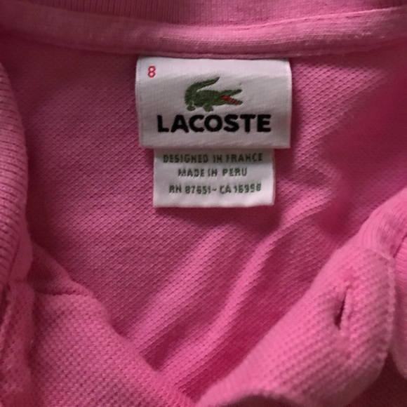 Pink Lacoste Polo - Picture 2 of 3