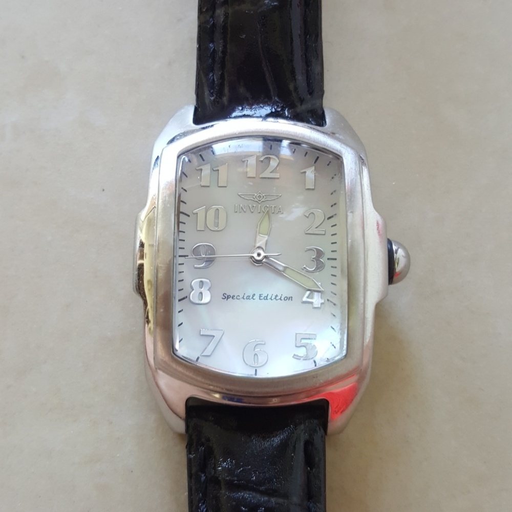 Special Edition Invicta Black Leather Watch