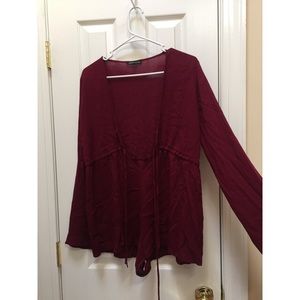 Kendall and Kylie burgundy romper