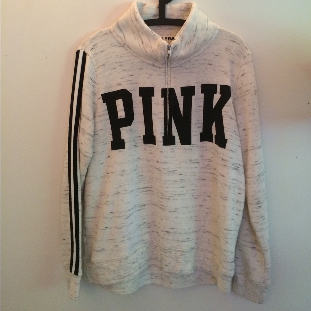 Pink half zip up sweater