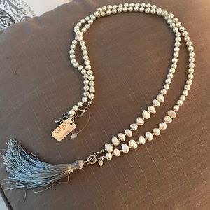 Fresh Water Pearl Long Necklace with Tassel