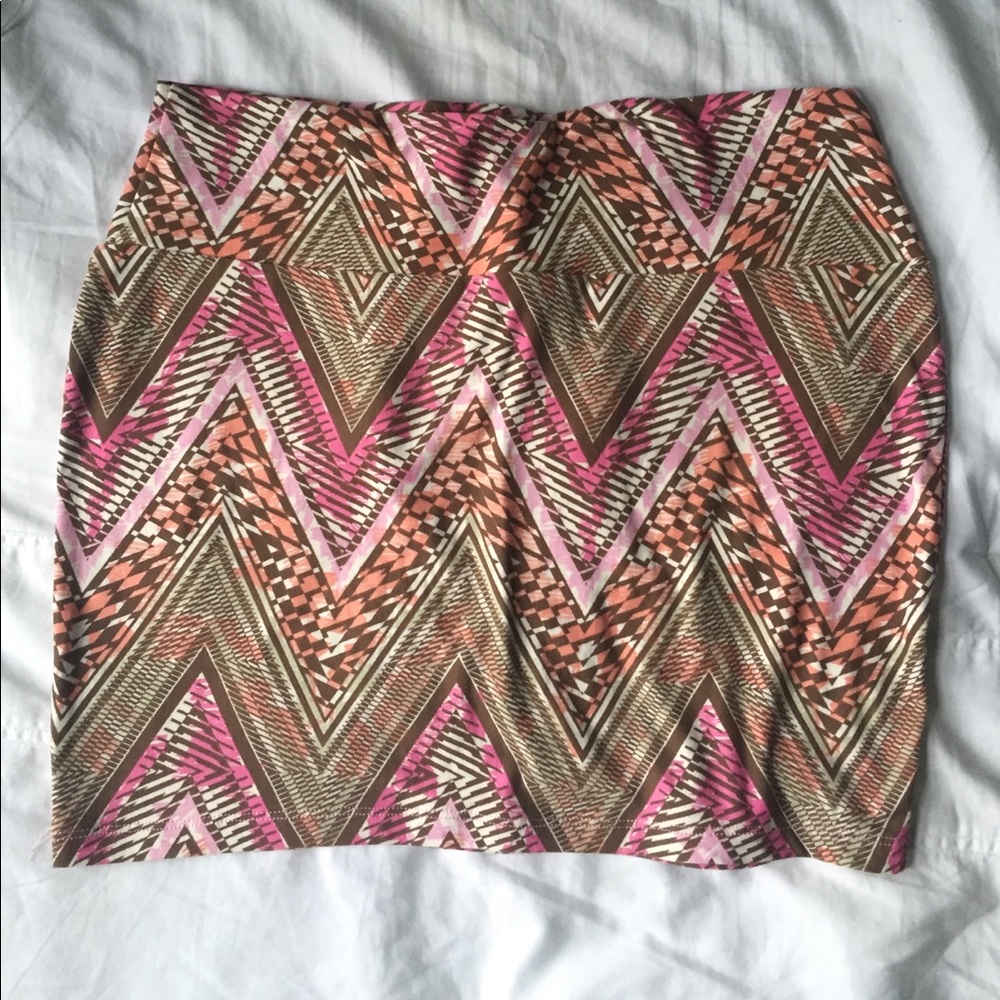 Tribal Pattern Mini Skirt