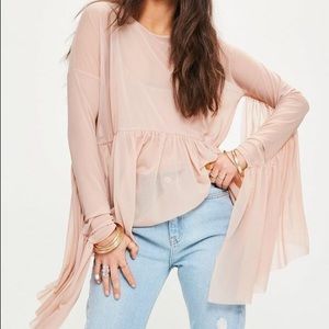 MISSGUIDED MESH WATERFALL TOP