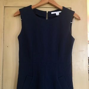 Diane von Furstenberg Navy Dress with Zip