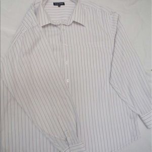 Michael Brandon white shirt with black stripes