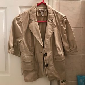 American rag Khaki 3/4 sleeve jacket