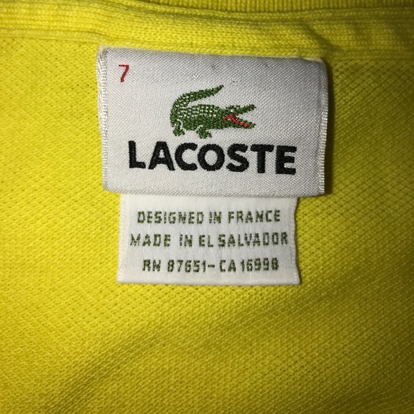 Yellow Lacoste Polo - Picture 3 of 3